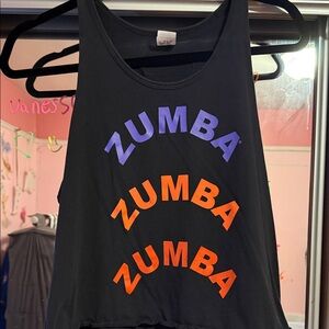 Zumba Fitness Black Tank Top with Logo Patch
